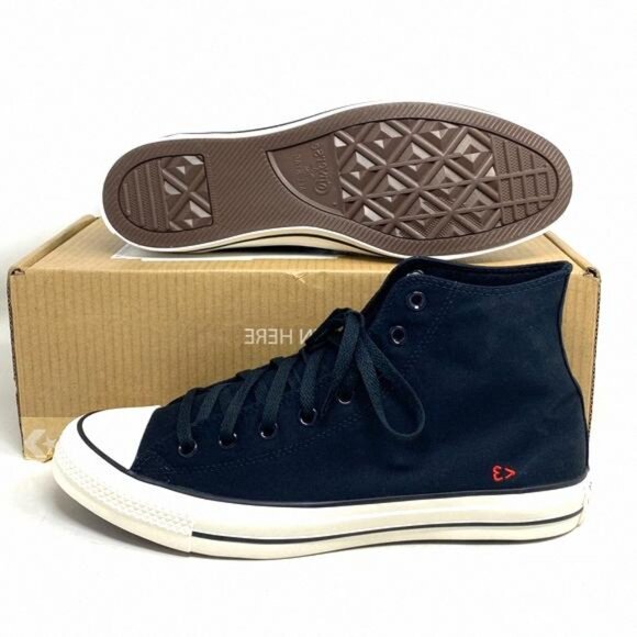 Converse Chuck Taylor Sneakers Hi Casual Black Shoes 152620C-BKW Custom Men For - Picture 5 of 13